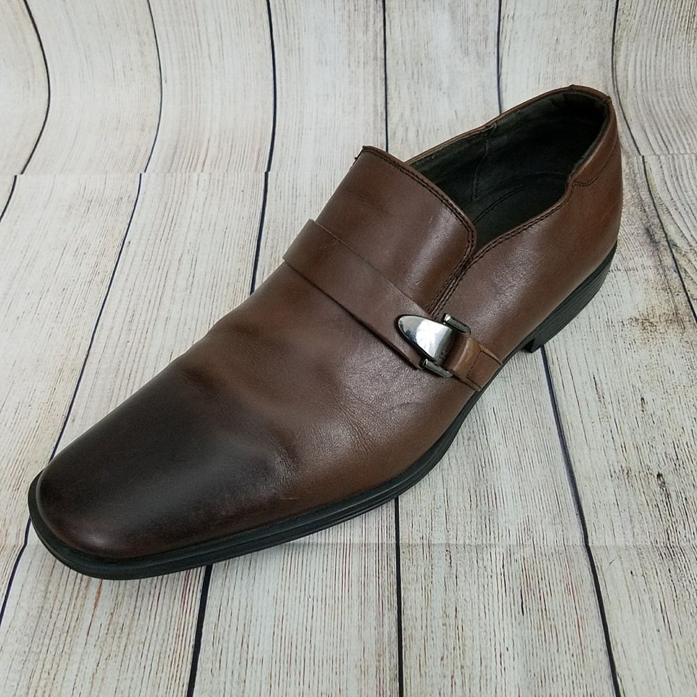 STACY ADAMS Brown Leather Shoes US 9.5 M Loafers